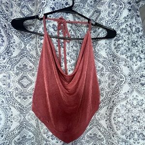 SATIN PINK BANDANA CROP TOP